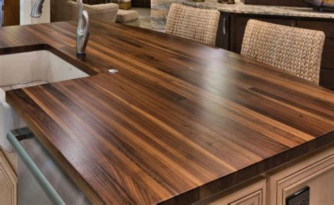 polyurethane wood kitchen countertops